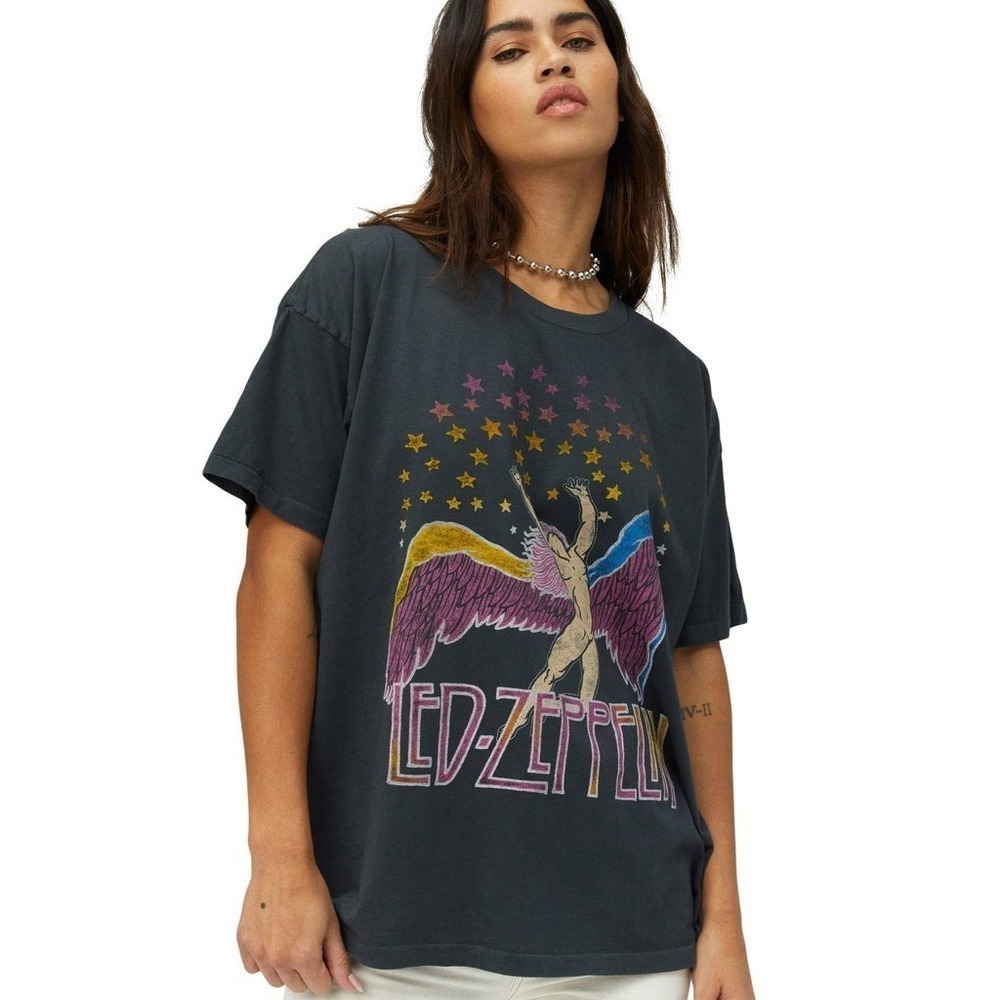 Led Zeppelin Swan Song Oversized Band Tshirt Gift For Music Band Fan